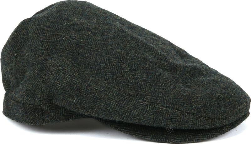 Barbour Platte pet in gemêleerde look met wol model 'Barlow'