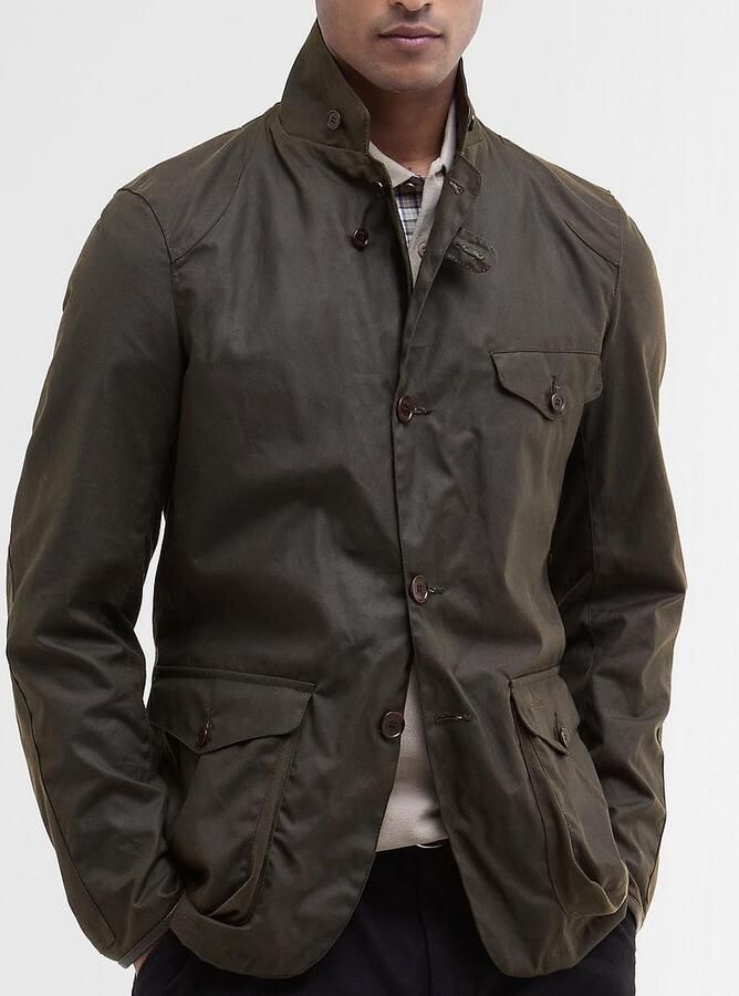 Barbour Windjack Beacon Wax Jas Olijfgroen - Foto 5