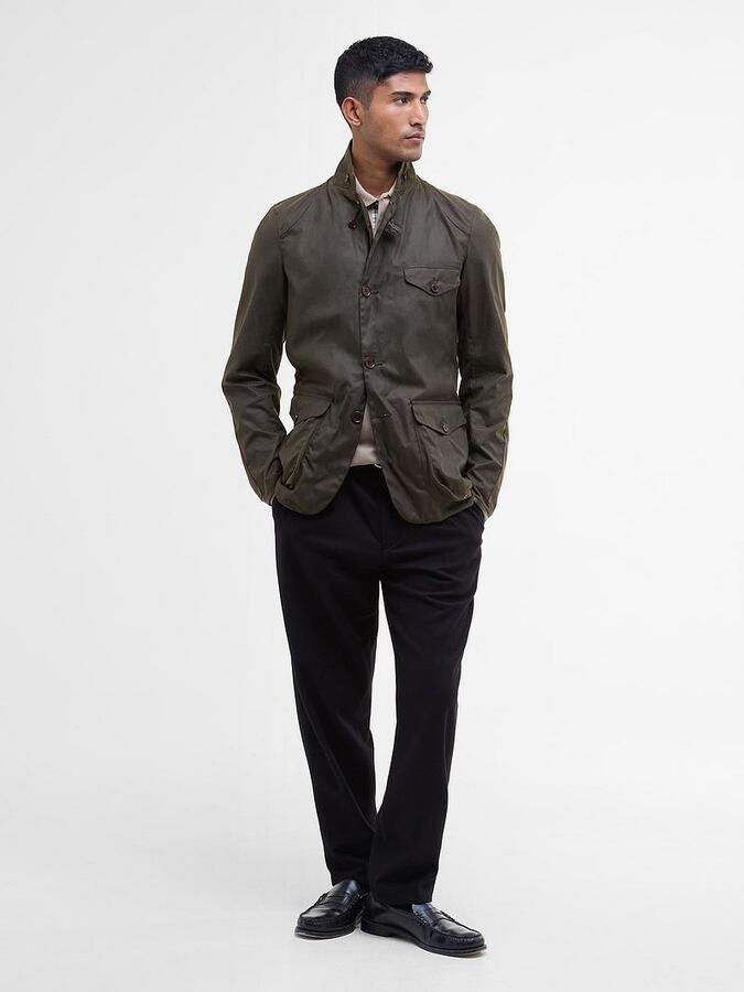 Barbour Windjack Beacon Wax Jas Olijfgroen - Foto 2