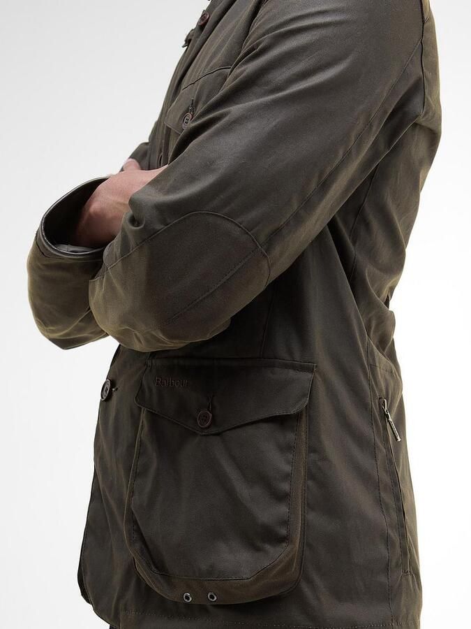 Barbour Windjack Beacon Wax Jas Olijfgroen - Foto 3