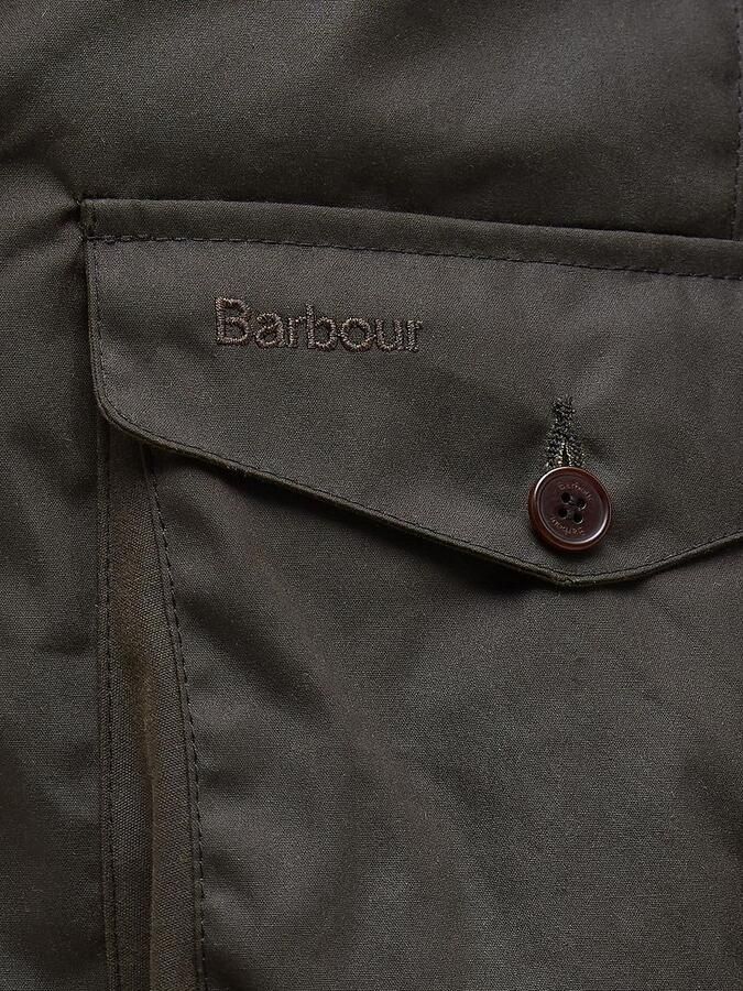 Barbour Windjack Beacon Wax Jas Olijfgroen - Foto 4