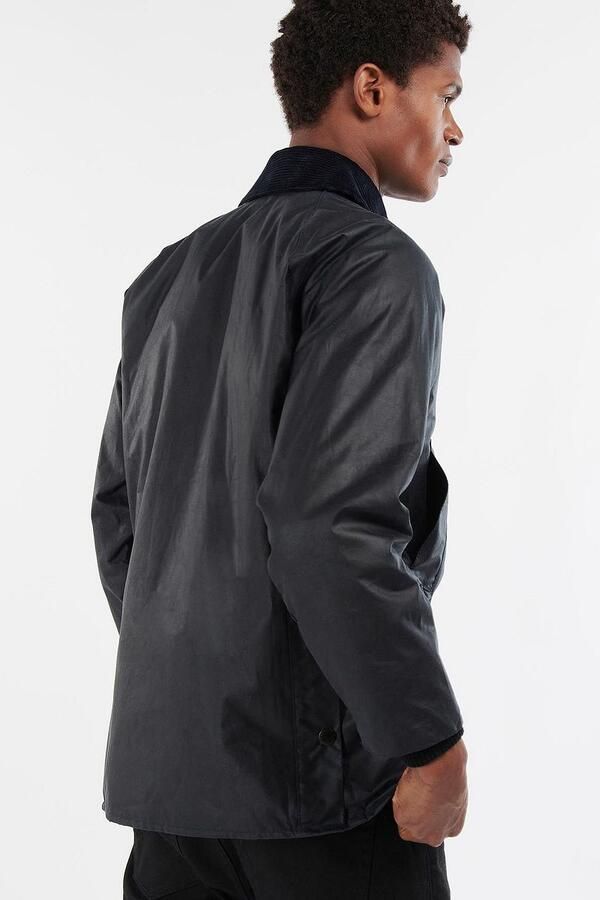Barbour Marineblauwe Waxjas met Tartan Voering Zwart Heren - Foto 2
