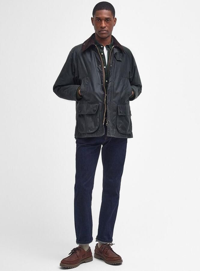 Barbour Bedale Wax Jas Donkergroen - Foto 5