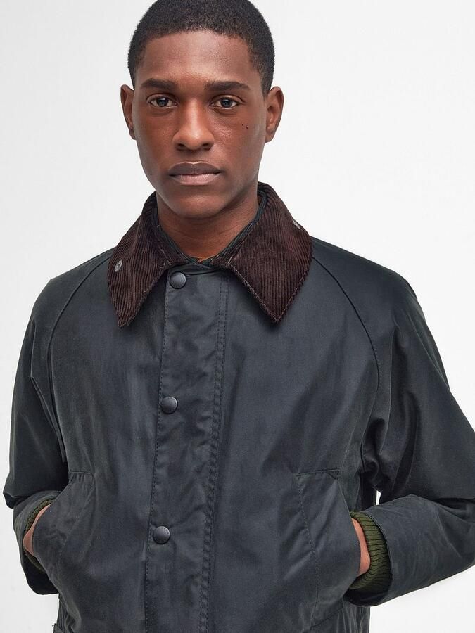 Barbour Bedale Wax Jas Donkergroen - Foto 2