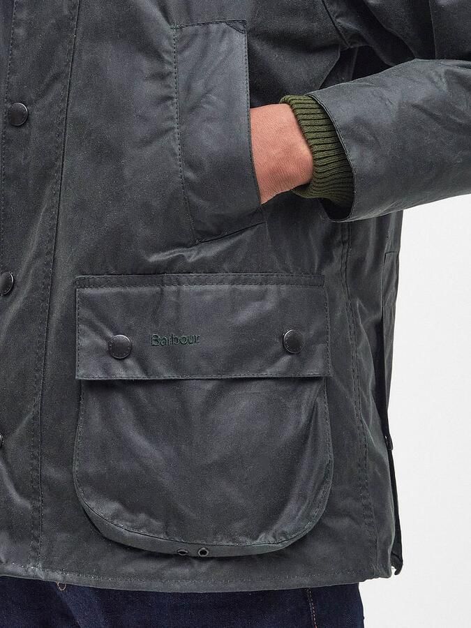 Barbour Bedale Wax Jas Donkergroen - Foto 4