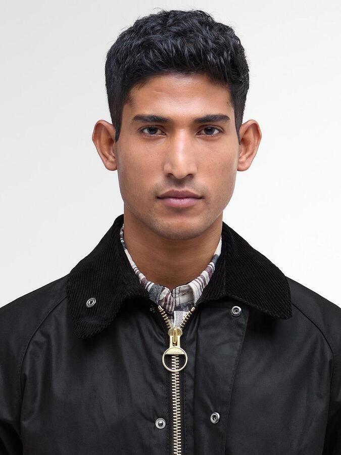 Barbour Zwarte Bedale Katoenen Waxjas Black Heren - Foto 5