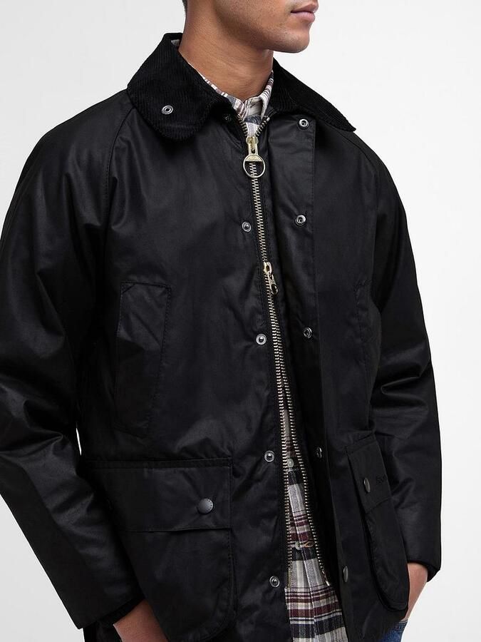 Barbour Zwarte Bedale Katoenen Waxjas Black Heren - Foto 6