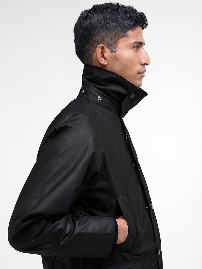 Barbour Zwarte Bedale Katoenen Waxjas Black Heren - Foto 7