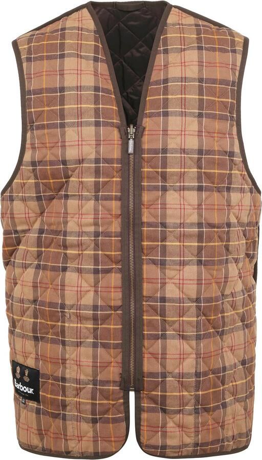 Barbour Rustieke Katoenen Vest Rits Brown Heren - Foto 2