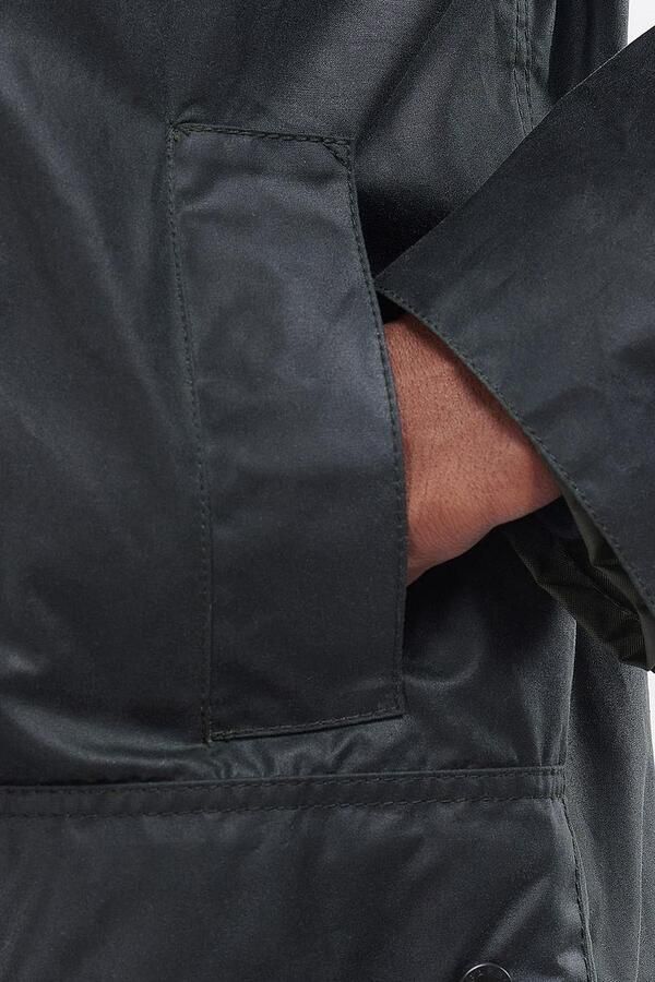 Barbour Trainingsjack Border Wax Jas Blauw - Foto 4