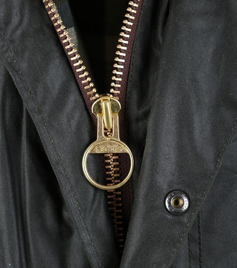 Barbour Trainingsjack Border Wax Jas Groen - Foto 3