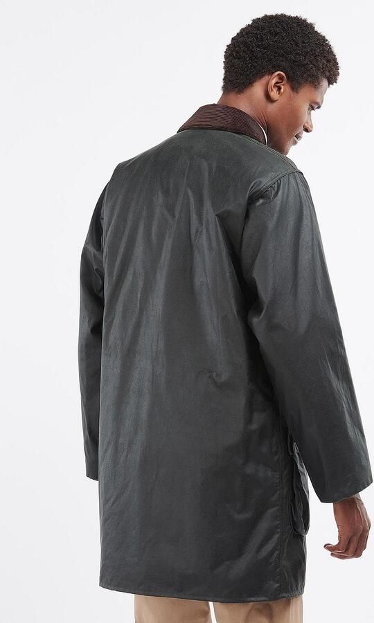 Barbour Trainingsjack Border Wax Jas Groen - Foto 5