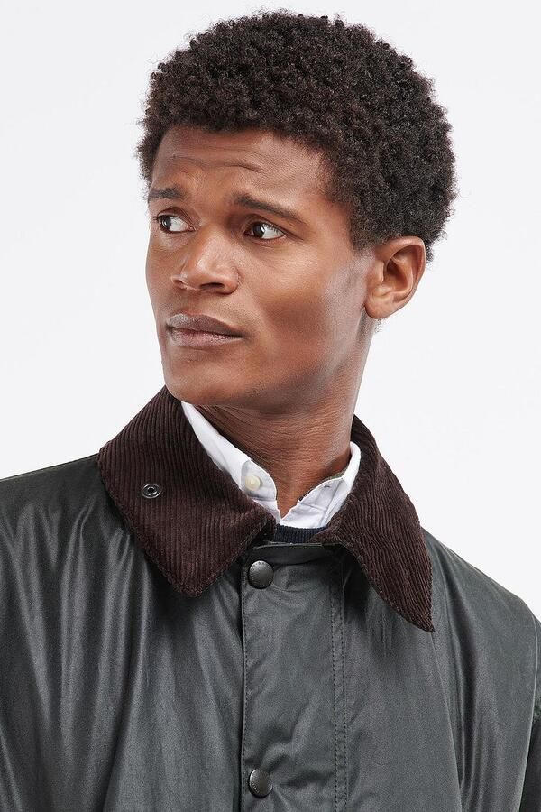 Barbour Trainingsjack Border Wax Jas Groen - Foto 4