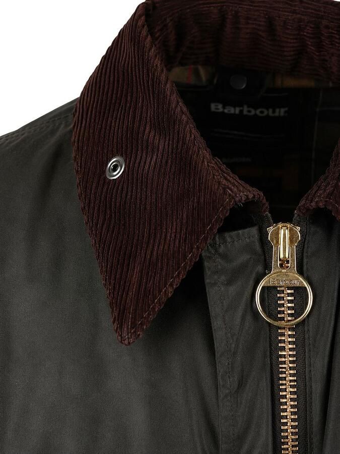Barbour Trainingsjack Border Wax Jas Groen - Foto 3