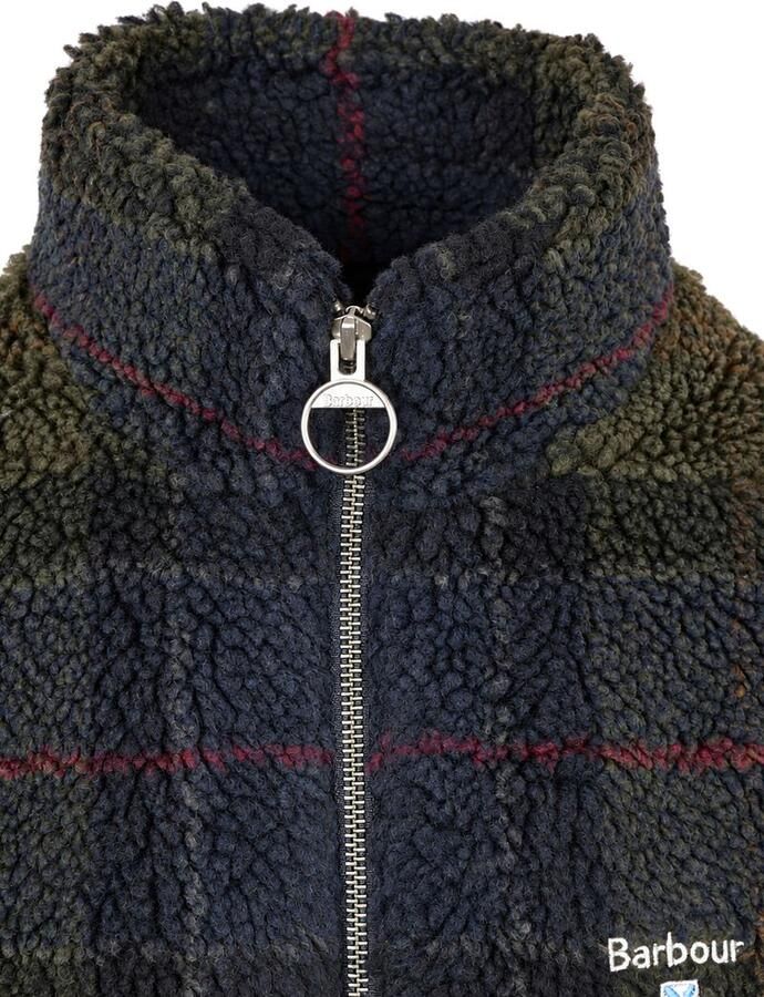 Barbour Fleece Jack Fleecejack met Schotse ruit
