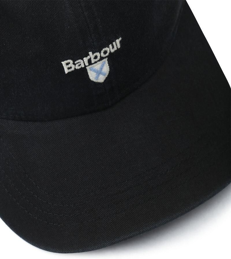 Barbour Stijlvolle Zwarte Pet met Logo Borduursel Zwart Unisex