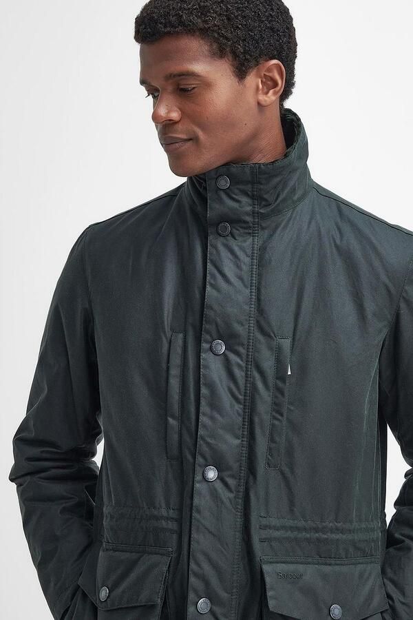 Barbour Trainingsjack Falstone Wax Jas Donkergroen - Foto 2
