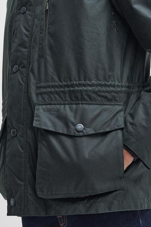 Barbour Trainingsjack Falstone Wax Jas Donkergroen - Foto 4