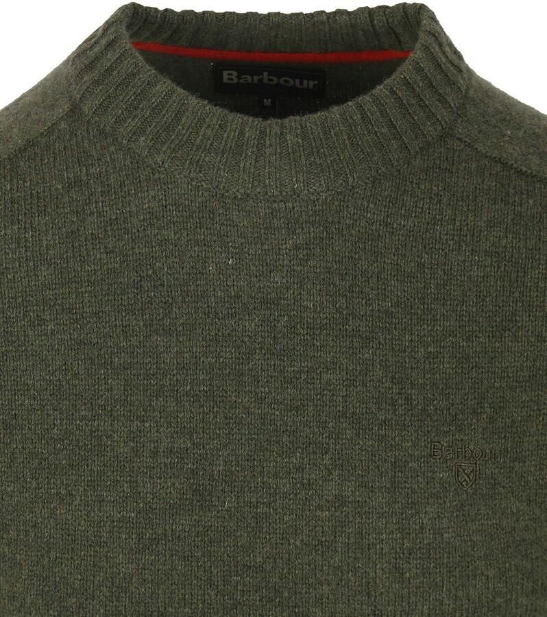 Barbour Sweater Grangetown Trui Wol Olijfgroen