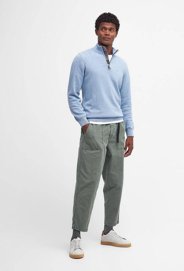 Barbour Sweater Half Zip Trui Lichtblauw - Foto 5