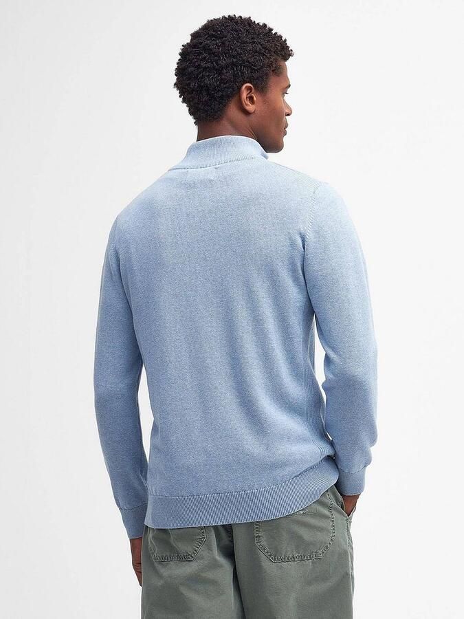 Barbour Sweater Half Zip Trui Lichtblauw - Foto 3