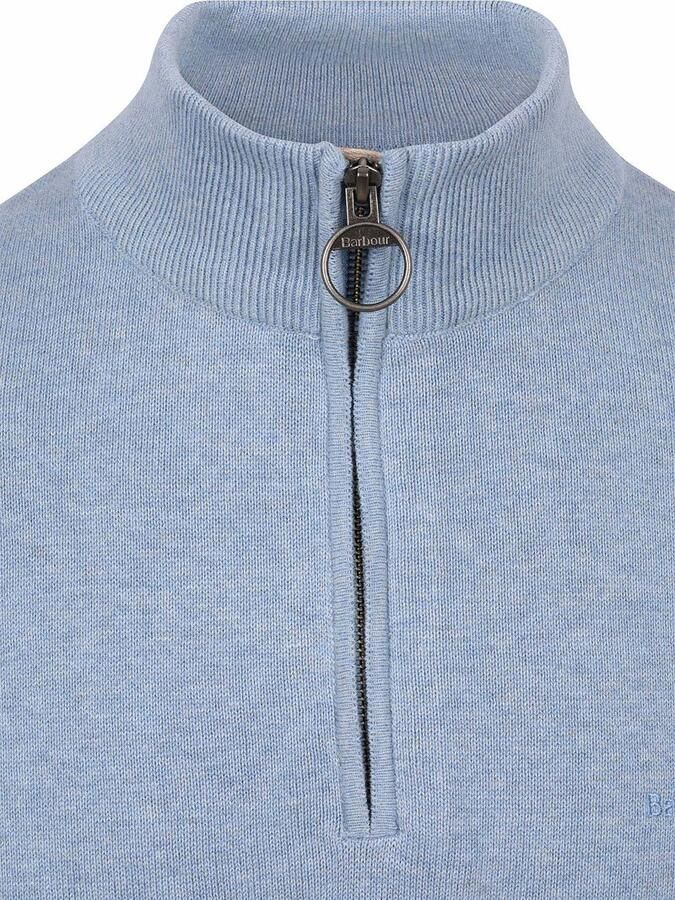 Barbour Sweater Half Zip Trui Lichtblauw - Foto 4