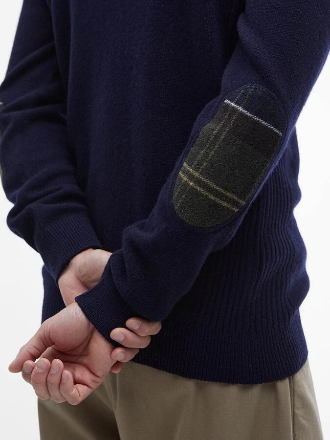 Barbour Blauwe Wollen Trui met Halve Rits Blue Heren - Foto 5
