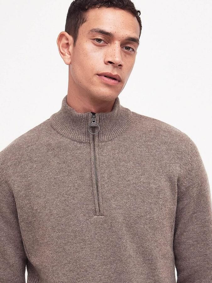 Barbour Holden Half Zip Top Brown Heren - Foto 2
