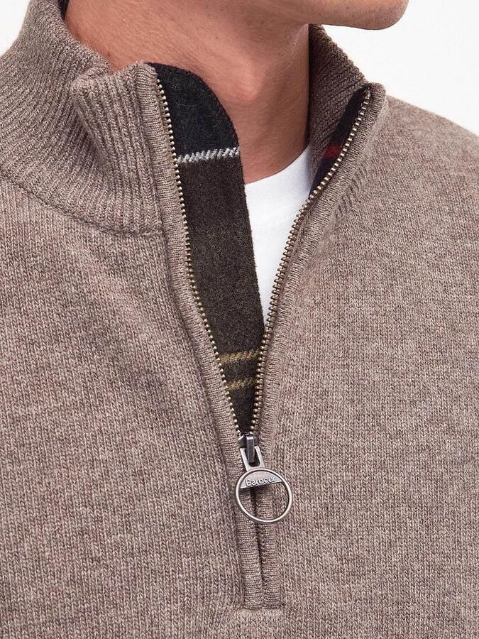 Barbour Holden Half Zip Top Brown Heren - Foto 3