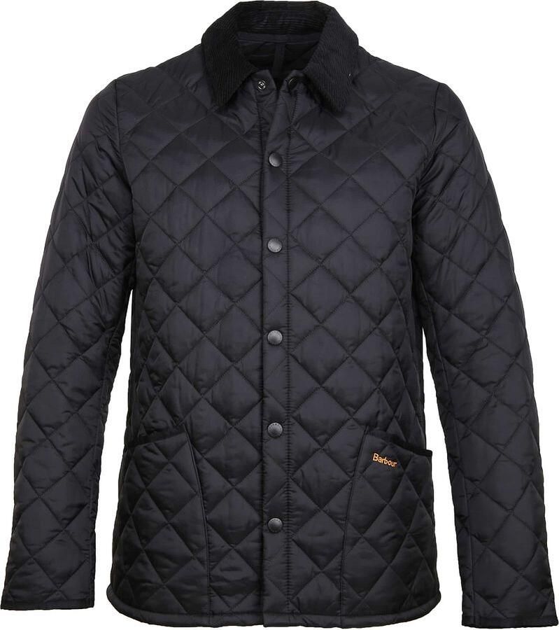 Barbour Zwarte Herenjas met Hoogwaardige Afwerking Zwart Heren