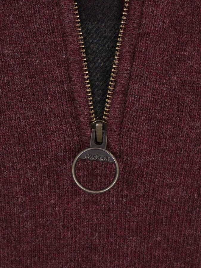 BARBOUR Heren Truien & Vesten Holden Half Zip Knitted Jumper Knitwear Bordeaux - Foto 6