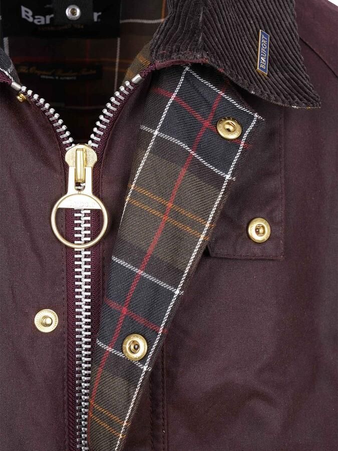 Barbour Icons Waxjas Beaufort Bordeaux - Foto 5