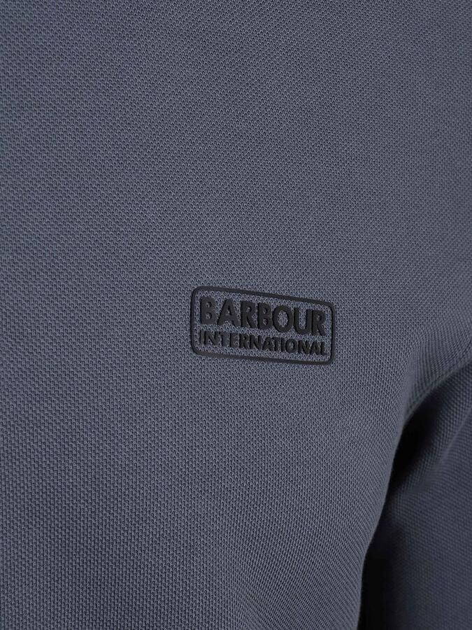 Barbour International Longsleeve Piqué Poloshirt Washed Charcoal - Foto 2