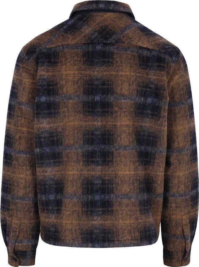 Barbour Sweater International Overshirt Oswald Navy Camel - Foto 2