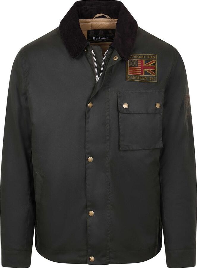 Barbour Steve McQueen International Workers Wax Jas Green Heren