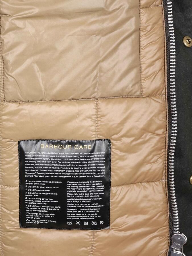 Barbour Steve McQueen International Workers Wax Jas Green Heren - Foto 5