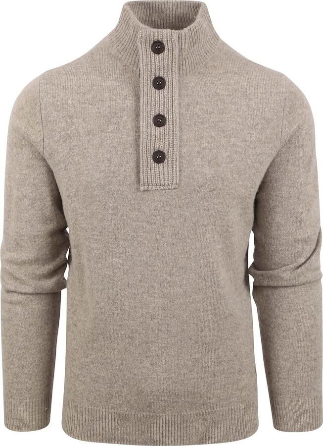 BARBOUR Heren Truien & Vesten Essential Patch Half Zip Knitted Jumper Beige - Foto 5