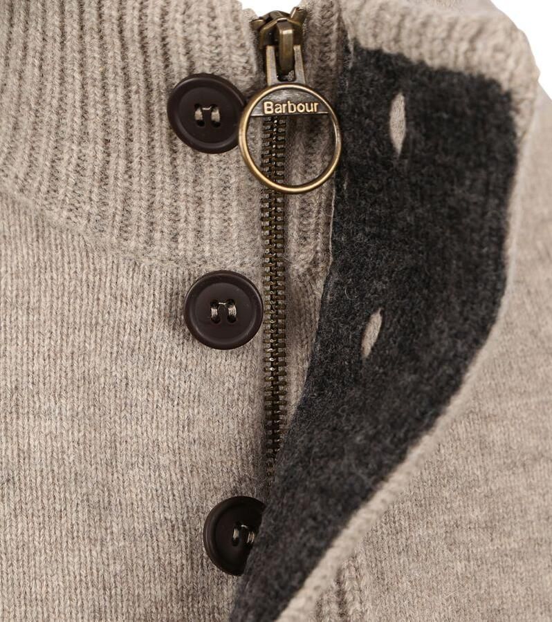BARBOUR Heren Truien & Vesten Essential Patch Half Zip Knitted Jumper Beige - Foto 6