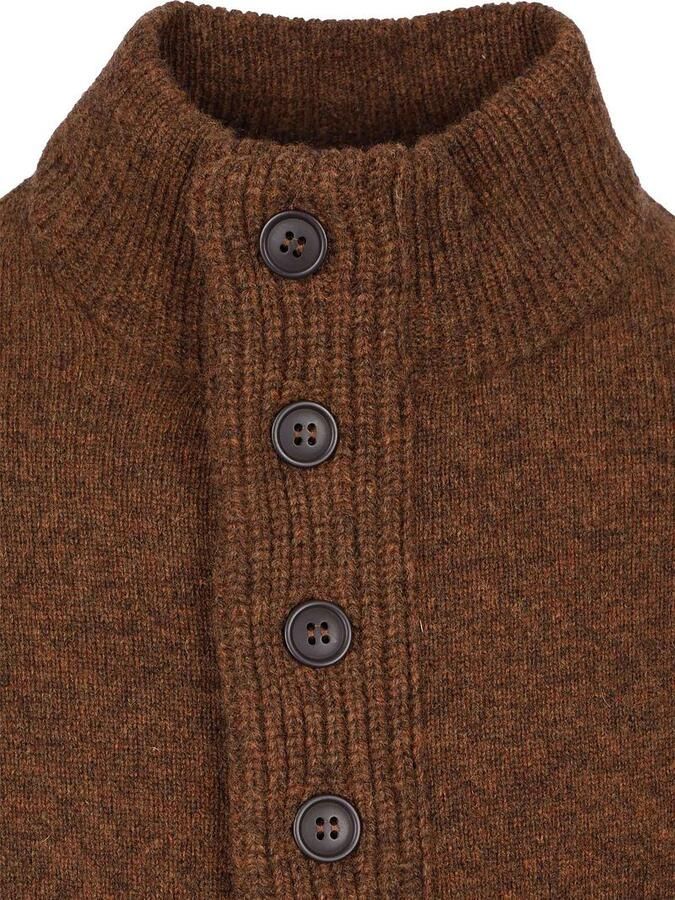 BARBOUR Heren Truien & Vesten Essential Patch Half Zip Knitted Jumper Bruin - Foto 5