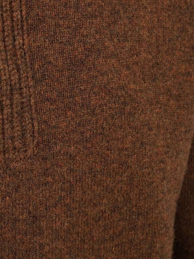 BARBOUR Heren Truien & Vesten Essential Patch Half Zip Knitted Jumper Bruin - Foto 6
