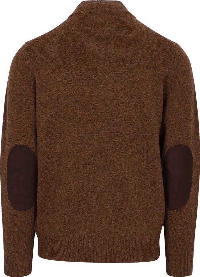 BARBOUR Heren Truien & Vesten Essential Patch Half Zip Knitted Jumper Bruin - Foto 7