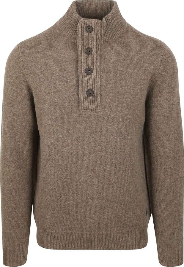 BARBOUR Heren Truien & Vesten Essential Patch Half Zip Knitted Jumper Bruin - Foto 5