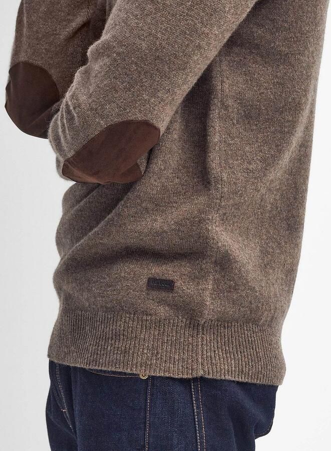 BARBOUR Heren Truien & Vesten Essential Patch Half Zip Knitted Jumper Bruin - Foto 8