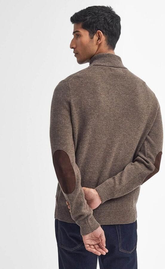 BARBOUR Heren Truien & Vesten Essential Patch Half Zip Knitted Jumper Bruin - Foto 10