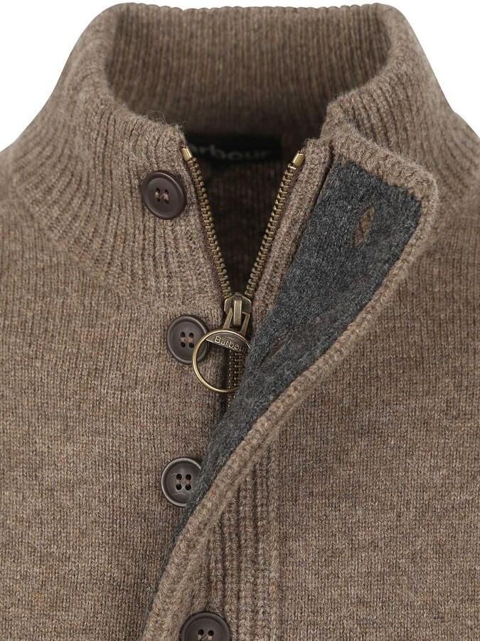 BARBOUR Heren Truien & Vesten Essential Patch Half Zip Knitted Jumper Bruin - Foto 7