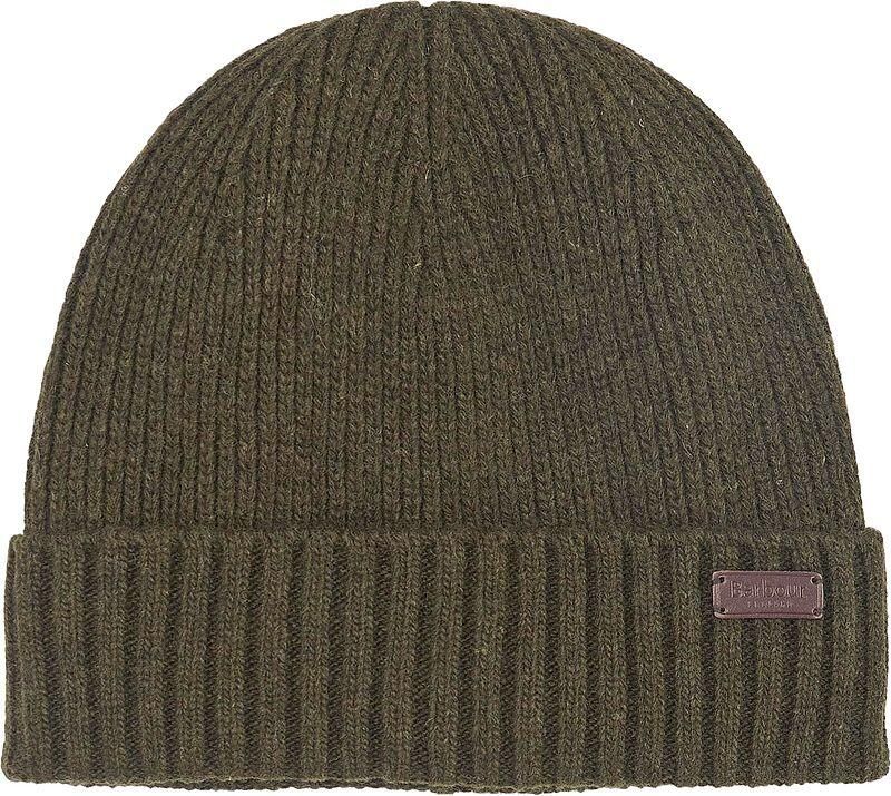Barbour Groene Geribbelde Katoenen Beanie met Logodetail Black Heren - Foto 2