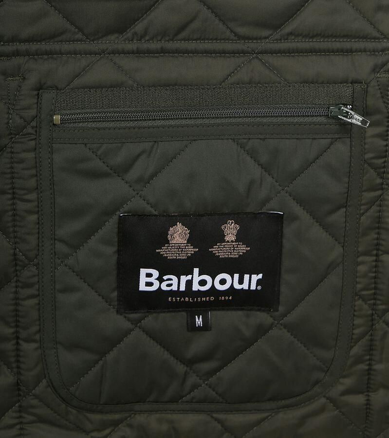 Barbour Gewatteerde Groene Jas Stijlvolle Landelijke Toevoeging Green Heren - Foto 4