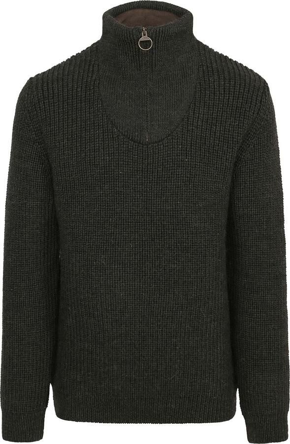 BARBOUR Heren Truien & Vesten New Tyne Half Zip Knitted Jumper Donkergroen - Foto 5