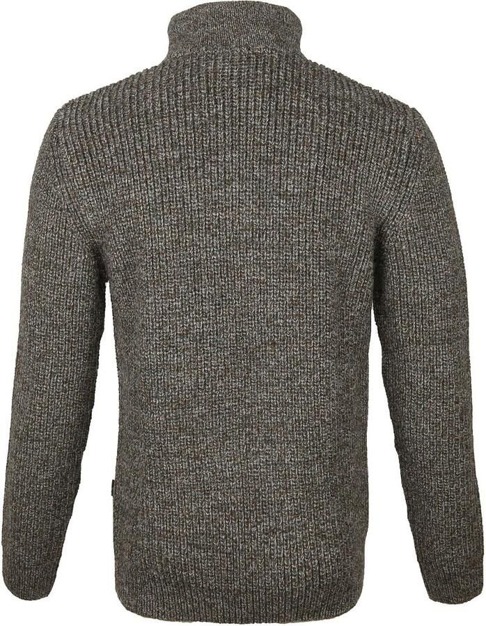 Barbour Sweater NewTyne Zip Trui Wol Donkergroen - Foto 2