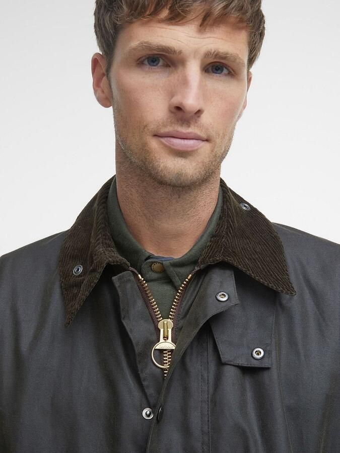 Barbour Northumbria Wax Jas Groen - Foto 3